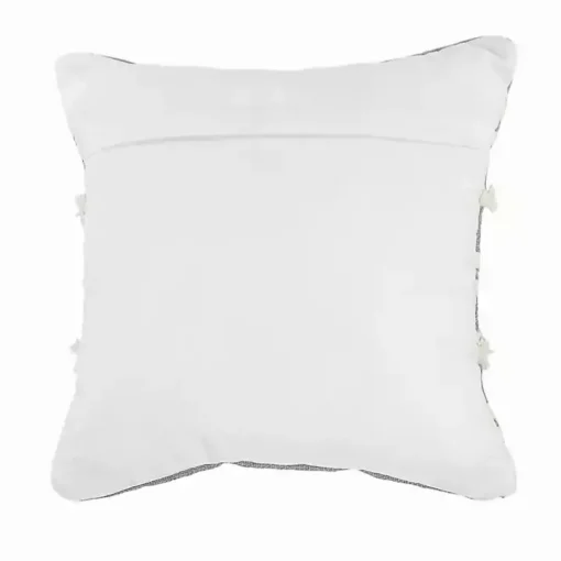 Gray Tufted Indoor/Outdoor Pillow
