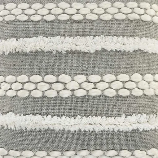Gray Tufted Indoor/Outdoor Pillow