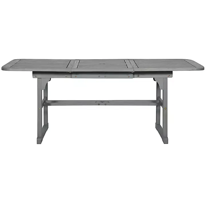 Gray Wash Extendable Outdoor Dining Table