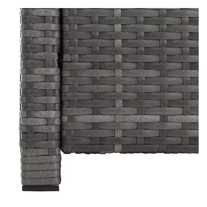 Gray Wicker 4-pc. Deluxe Outdoor Living Set