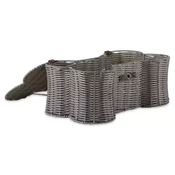 Gray Woven Bone Shaped Basket, 17 in.
