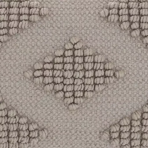Gray Woven Diamonds Lumbar Pillow