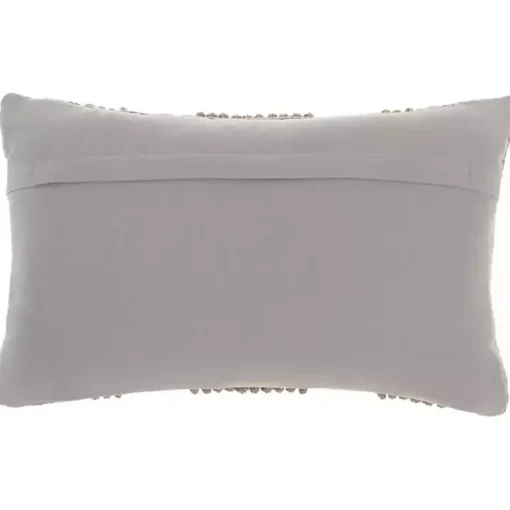 Gray Woven Diamonds Lumbar Pillow