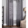 Gray Woven Single Curtain Panel, 84 in.