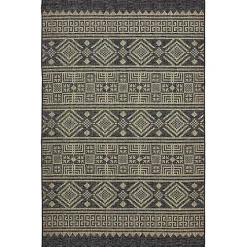 Greek Key Sun Shower Outdoor Area Rug, 5x8