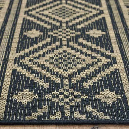 Greek Key Sun Shower Outdoor Area Rug, 5x8