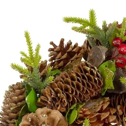 Green and Brown Pinecone Mini Wreath