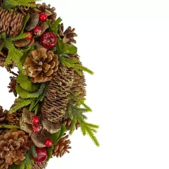 Green and Brown Pinecone Mini Wreath