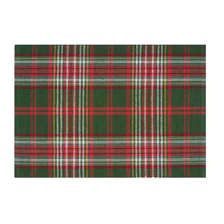 Green and Red Axel Plaid Placemats, Set of 6