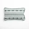 Green and White Fair Isle Christmas Pillow