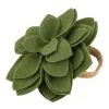 Green Blossom Napkin Rings, Set of 4