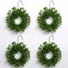 Green Boxwood Mini Wreaths, Set of 4