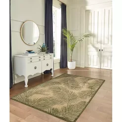 Green Cabo Palm Indoor Outdoor Area Rug, 8x10