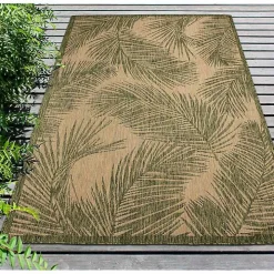 Green Cabo Palm Indoor Outdoor Area Rug, 8x10