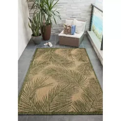 Green Cabo Palm Indoor Outdoor Area Rug, 8x10