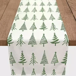 Green Christmas Tree Table Runner