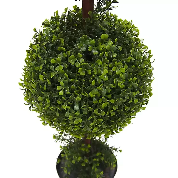 Green Double Ball Boxwood Potted Topiary