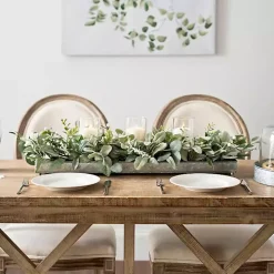 Green Eucalyptus Galvanized Centerpiece