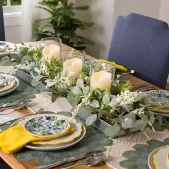 Green Eucalyptus Galvanized Centerpiece