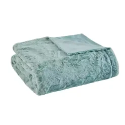 Green Faux Fur Oversized Throw