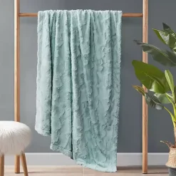 Green Faux Fur Oversized Throw