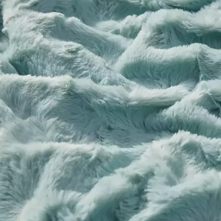 Green Faux Fur Oversized Throw