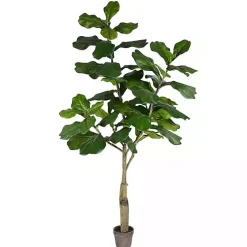 Green Fiddle Leaf Tree in Distressed Pot