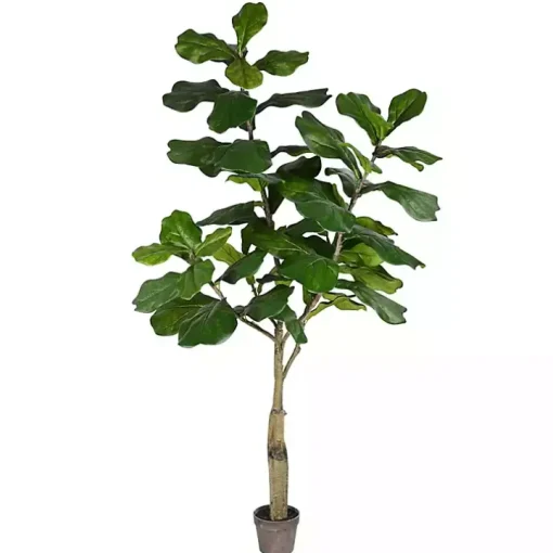 Green Fiddle Leaf Tree in Distressed Pot