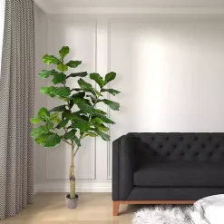 Green Fiddle Leaf Tree in Distressed Pot