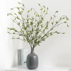 Green Foliage Branch Stems, Set of 3