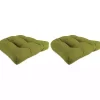 Green French Edge 2-pc. Outdoor Wicker Cushion Set
