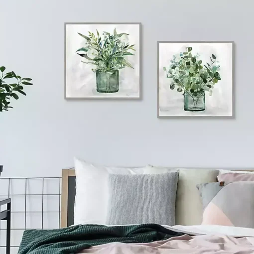 Green Garden 2-pc. Framed Canvas Art Print Set