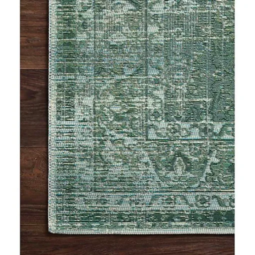 Green Mist Tribal Medallion Outdoor Rug, 6x9