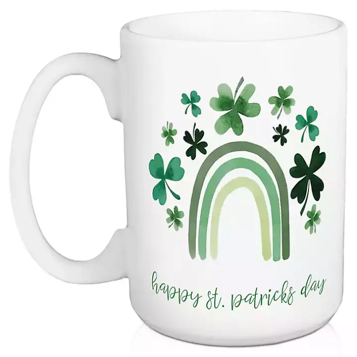 Green Rainbow St. Patrick's Day Mugs, Set of 2