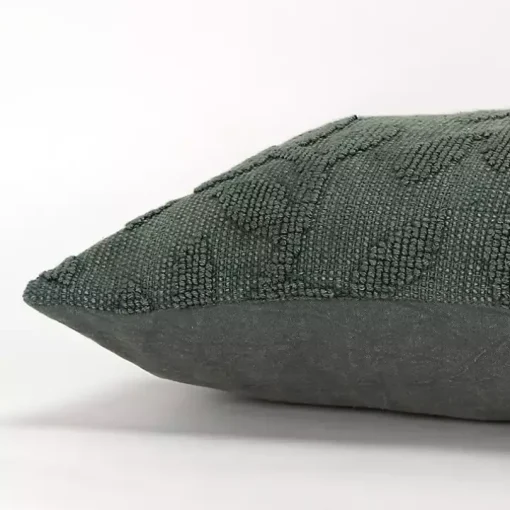 Green Stonewash Botanical Pillow