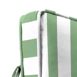 Green Striped Outdoor Deep Seat Cushion