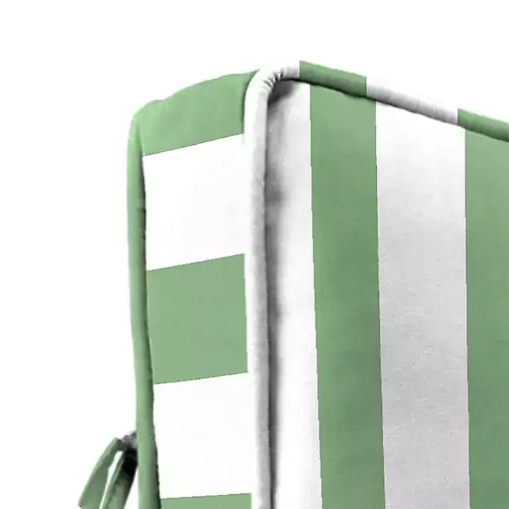 Green Striped Outdoor Deep Seat Cushion