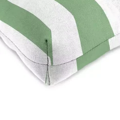 Green Stripes Outdoor Chair Cushions, Set of 2