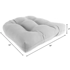 Green Stripes Outdoor Chair Cushions, Set of 2