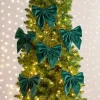 Green Velvet Bow 6-pc. Ornament Set, 8 in.