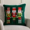 Green Velvet Nutcracker Trio Pillow