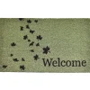 Green Welcome Leaves Doormat