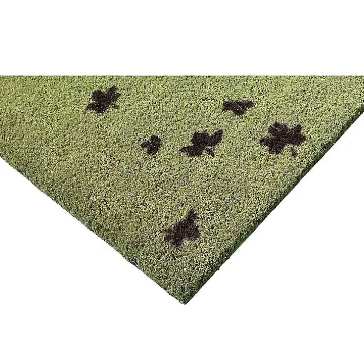 Green Welcome Leaves Doormat