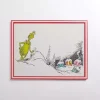Grinch Looking Over Whoville Framed Art Print