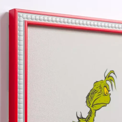 Grinch Looking Over Whoville Framed Art Print