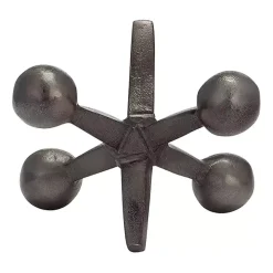 Gunmetal Gray Metal Jack Sculpture