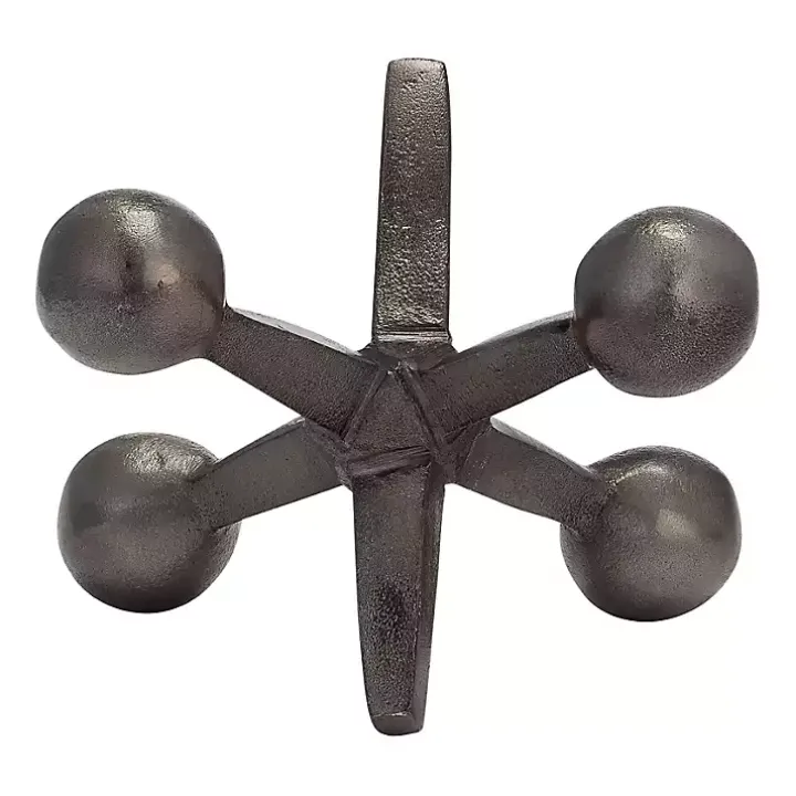 Gunmetal Gray Metal Jack Sculpture