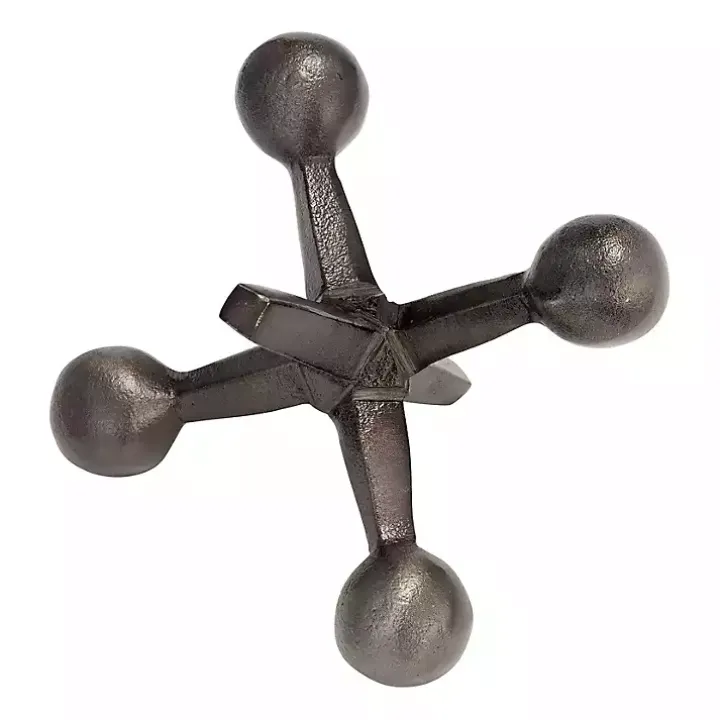 Gunmetal Gray Metal Jack Sculpture