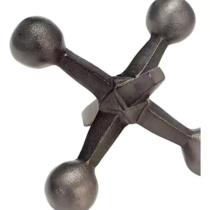 Gunmetal Gray Metal Jack Sculpture