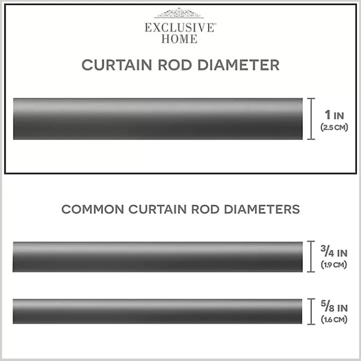 Gunmetal Open Sphere Curtain Rod, 72 in.